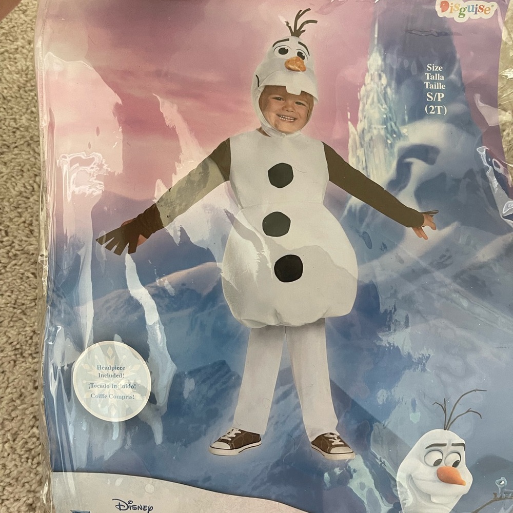 Disney Frozen Olaf Kids Costume -2T worn once